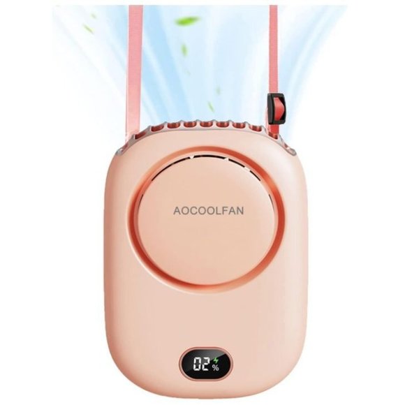 AOCOOLFAN Portable Neck Fan, Mini Hanging Neck Fan with Adjustable Lanyard - Picture 1 of 4